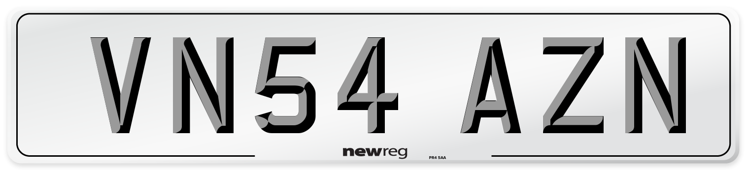 VN54 AZN Number Plate from New Reg